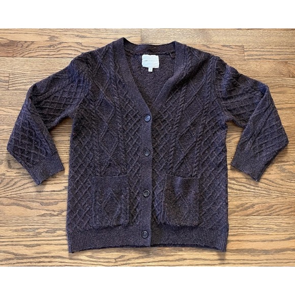 Thread & Supply Sweaters - Thread & Supply Calista‎ Soft Cable-Knit Cardigan Sweater Womens LP Brown Cozy